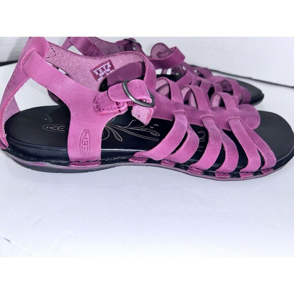 KEEN Womens Size 7.5  red wine Alman Gladiator Adjustable Comfort Sandals shoes - Picture 13 of 14
